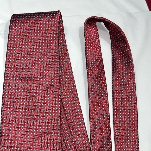 Brooks Brothers Red Blue Design Silk Neck Tie Made in USA Woven in Italy 58” Men - Picture 11 of 15